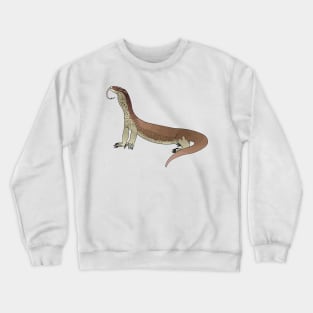 Monitor lizard cartoon illustration Crewneck Sweatshirt